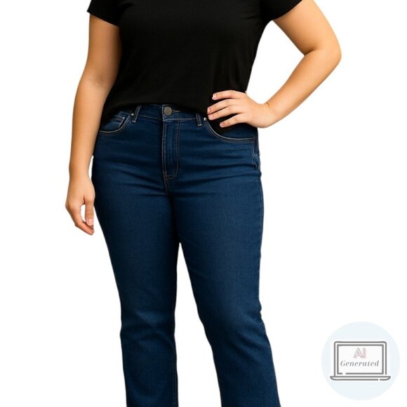 J.Jill Womens Jeans High Rise Straight Leg Stretch Denim Med Wash Size 16 - Picture 1 of 13